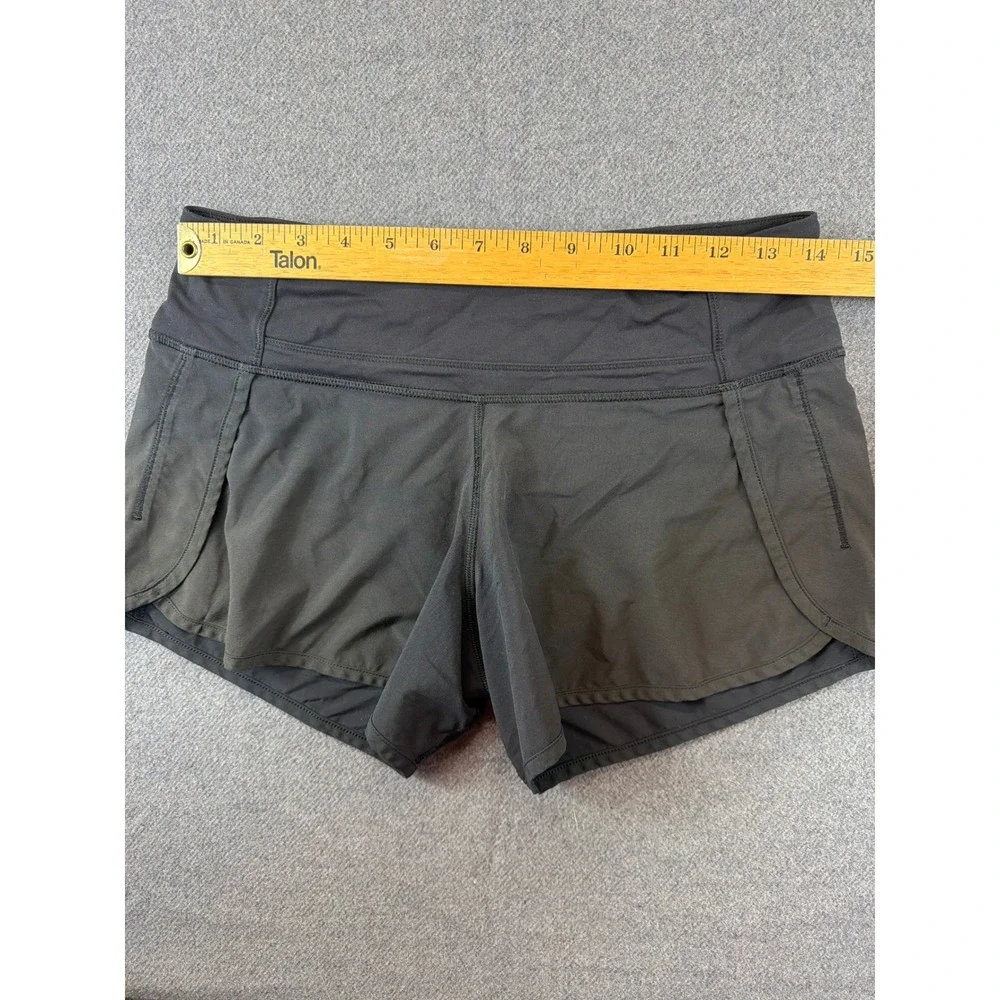 Lululemon Speed‎ Up Shorts Women 4 Black Low Rise Athletic Running